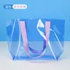 Bolso de PVC Bolso Transparente de Color Sólido Bolso de Hombro para Eventos de Exposición Bolsa de Regalo de Plástico Bolso de Mano