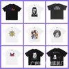 2025 verão nova marca de moda americana amantes masculinos e femininos plus size solto pulôver manga curta camiseta adolescente
