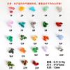 Pequenas contas de acrílico irregulares tipo cascalho florido frescas para DIY, imitação de cascalho natural, contas soltas irregulares
