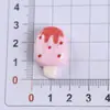 Sorvete de Frutas Fofo Comida de Brinquedo Simulação Pequenos Acessórios de Resina DIY Cola de Creme Ímãs de Geladeira Fivelas de Sapato Peças para Acessórios de Cabelo