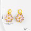 Novo Pingente Flor Estrela Dourada Vietnamita Estilo Chinês Esmalte Simples DIY Colar Acessórios Dourados com Areia Duradouro