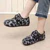 Zapatos Planos de Suela Suave Antideslizantes para Madre de Invierno para Mujer Estilo Retro Cálidos de Felpa Zapatos Perezosos para Mujer Nuevo Estampado de Leopardo Más Terciopelo Zapatos Birkenstock