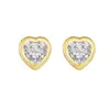 Pendientes de Plata de Ley S925 con Circonita en Forma de Corazón Estilo Normcore para Mujer Europeos y Americanos Frescos y Dulces Nicho Elegantes de Alta Gama