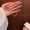 Cadena de Hueso de Serpiente Dorada de Doble Capa Estilo Europeo y Americano para Mujer, Cadena para Clavícula de Lujo Ligero de Nicho de Gama Alta, Accesorio Único