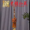 Colgante de Incienso de Sándalo Verde Tallado Hueco con Forma de León y Borla, Difusor de Aroma para Coche DIY, Colgante de Campana para Pareja
