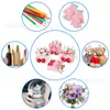 KZ249 Lazo Rosa Cereza Pegatina DIY Fiesta de Cumpleaños Dulce Regalo Fiesta de Té Caja de Flores