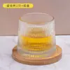 Copo Coqueteleira Copo Térmico Taça de Vinho Copo Giratório Copo de Bebida Alcoólica Copo de Vidro Estilo Ins Copo Giratório para Whisky com Porta-Copo