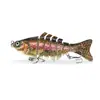Cebo Artificial de Plástico 10CM 15G Plástico Biónico Señuelo Duro Simulación de Pez Multi-sección Pez Cebo Artificial Señuelo para Pesca de Agua Dulce Señuelo de Siete Secciones