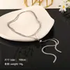 Collar de Acero de Titanio Deslizante de Venta Caliente para Mujer, Cadena Ajustable, Versátil, Sencillo, Moderno, Accesorios de Ropa de Alta Gama