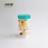 Frasco Redondo de 500ml Frasco Espiral para Alimentos Botella de Plástico PET Frasco de Plástico Flor de Galleta Taza de Té Frasco para Snacks de Frutos Secos Frasco de Empaque