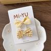 Dulce Tela Amarillo Leche Lazo Combinable Presagio Infantil para Niña Flor Flequillo Pasador para el Cabello de Bebé Accesorios para el Cabello