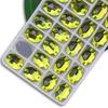 Taladro ovalado cosido a mano de espalda plana con doble agujero taladro de vidrio cosido a mano color liso ropa con taladro DIY taladro de cristal taladro caliente brillante