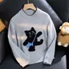 Suéter de Cachemira Pulóver de Gato Pequeño Anti-Envejecimiento de Dibujos Animados para Hombres Mujeres Niños Otoño Invierno Nuevo Holgado Cuello Redondo Tejido de Punto Top Casual
