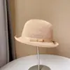Sombrero de copa con lazo simple estilo japonés para mujer, sombrero de lavabo con sombrilla fresca de primavera y verano, sombrero Marubeni de color sólido que combina con todo, a la moda.