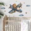 Nuevo MG-E009 dibujos animados oso estrella voladora dormitorio sala de estar fondo decorativo pegatinas de pared al por mayor