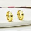 Aretes de mujer semicírculo brillante estilo coreano dulce fresco 12-14-16m personalidad simple anillo liso joyería para la oreja