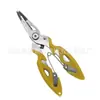 Alicate de pesca de boca dobrada de aço inoxidável Alicate Luya multifuncional Tesoura de pesca Controle de peixes Hercules Linha de pesca Alicate de gancho de gravata