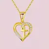 Moda Transfronteriza Amazon Nuevo Colgante de Corazón Cruzado Circonita Microincrustada Geométrico Versátil Regalo de San Valentín