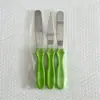 Color crema de tres piezas espátula pequeña cuchillo desmoldador de pasteles decoración espátula curvada raspador juego de cuchillos planos raspador para hornear