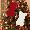 Calcetines de hueso de Navidad tejidos transfronterizos calcetines de Navidad lindos creativos decoraciones de árbol de Navidad bolsa de regalo