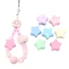 Cuentas de Color Sólido Acrílicas Flores Macarrón Corazón Estrella de Cinco Puntas Cuentas Sueltas Pulsera DIY Accesorios para Joyería Cuentas de Gelatina