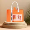 Bolsa de fieltro con cinta personalizada, Bolso inspirador moderno y de moda, Bolso de mano de fieltro para exámenes, Personalización de bolso de mano para publicidad comercial
