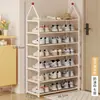 Zapatero alquiler dormitorio puerta exterior pasillo multicapa simple hogar a prueba de polvo con puerta zapatero estante de almacenamiento tipo económico