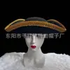 Sombrero de Pirata de Fieltro Dorado con Remaches y Encaje Transfronterizo Sombrero de Capitán Triangular para Halloween Fiesta de Baile Carnaval para Mujeres
