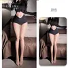 Medias Aurora Ultradelgadas Shuoyao, Medias Brillantes, Medias Largas Sexy sin Costuras, Medias de Seda Negra Pura Deseo por Encima de la Rodilla, Medias Altas hasta el Muslo A268