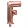 16 pulgadas oro rosa oro plata papel de aluminio imitación versión EE. UU. cuerpo delgado globo de letras globo de números cumpleaños boda
