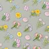 Redanco - Nuevas pegatinas para uñas con relieve 5D de flores silvestres rojas y blancas, calcomanías tridimensionales para uñas Z-2804
