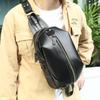 Marent Bolso de Pecho Retro de Cuero Genuino para Hombre Sentido Avanzado Gran Capacidad Bolsa Deportiva Capa Superior Cuero Vacuno Bolso de Pecho para Hombre Trendy