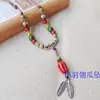 Collar de cerámica Jingdezhen, nuevo estilo chino, collar de estilo antiguo, estilo fresco para estudiantes, joyería de estilo nacional tejida a mano para niñas.