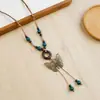 Otoño e Invierno Nuevo Cerámica de Jingdezhen Hongo Collar Accesorios para Mujer Diseño de Nicho Transfronterizo Collar Joyería para Mujer Gama Alta