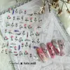 Adesivos de Nail Art de Flores da Primavera, Tulipas, Flores Silvestres, Margaridas, Rosas, Flores Pequenas, Adesivos de Nail Art Rosa