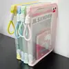 Bolsa de Documentos Ins Grossa e Atualizada Cor Doce Alto Valor Bolsa de Mão Grande Capacidade A4 com Zíper Armazenamento para Provas e Livros
