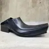 Elegantes y estilosos mocasines de piel de corte bajo estilo británico, con punta volteada, y zapatos derby cómodos de puntera cuadrada, para el uso diario