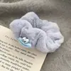 Anillo para el pelo de felpa grande para intestino grueso de otoño e invierno, banda elástica para el pelo de celebridad de internet coreana para mujer, cuerda para el pelo peluda de estilo invernal, diadema elegante