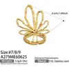 Estilo Nuevo Europeo y Americano Joyería de Personalidad Creativa Hueca de Gama Alta Anillo Abierto de Acero de Titanio Chapado en Oro de 18K Joyería para Mujeres Venta al por Mayor