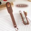Pente de cabelo fofo de urso de desenho animado, porquinho da índia, pente dobrável portátil, dormitório estudantil, dentes macios, pente de cabelo, pente de plástico