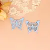 Acessórios para Joias DIY Liga Spray-Pintada Pingentes Grandes Multicor Vazados Borboleta 3D Charms para Bolsa Materiais Artesanais