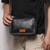 Dropshipping Transfronterizo Bolso Cruzado Nuevo para Hombre Piel Genuina Cuero Curtido Vegetal Bolso de Hombro Casual Sencillo Piel de Vaca Mochila Pequeña de Gama Alta