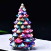 Adorno para Árbol de Navidad Cristal Natural Piedra Bruta Talla de Pino Decoración para Festival en Casa Venta al por Mayor Dropshipping