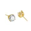 Pendientes de Plata de Ley S925 Clásicos de Cuatro Garras con Circonita Moda Japonesa y Coreana Elegantes Verano Lujo Accesible Clavos de Hélice para Hombres y Mujeres