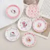 Accesorios de Resina para Manualidades de Dibujos Animados Joyería Plato de Gato Pegamento de Crema Pasador Funda para Teléfono Móvil Hebilla de Zapato Llavero Colgante con