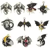 Kit de Materiales DIY Personalizado Estilo Oscuro Dragón Volador Luna Aleación Accesorios de Joyería Colgante de Bolso Hecho a Mano Materiales para Accesorios de Ropa