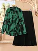 Fábrica de Origem Exportação Transfronteiriça Moda Feminina Plus Size Casual Conjunto de Duas Peças Coleção de Liquidação