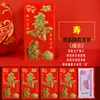 2026 Sobres Rojos para Año Nuevo, Boda y Dinero de la Suerte, Estampados en Oro, de Mil Yuanes, de Cien Yuanes, Planos, Creativos, con el Carácter para Bendición, Papel Rígido, Grandes, Medianos, Pequeños