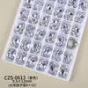 Rhinestones K9 de Alta Calidad en Forma de Huevo de Paloma Sin Base para Uñas, Rhinestones Apilados Minimalistas de Lujo Ligero, Accesorios de Uñas Portátiles