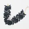 Collar Corto Sexy Vintage Harajuku para Mujer Punk Rock Negro Encaje Hoja Hueca
